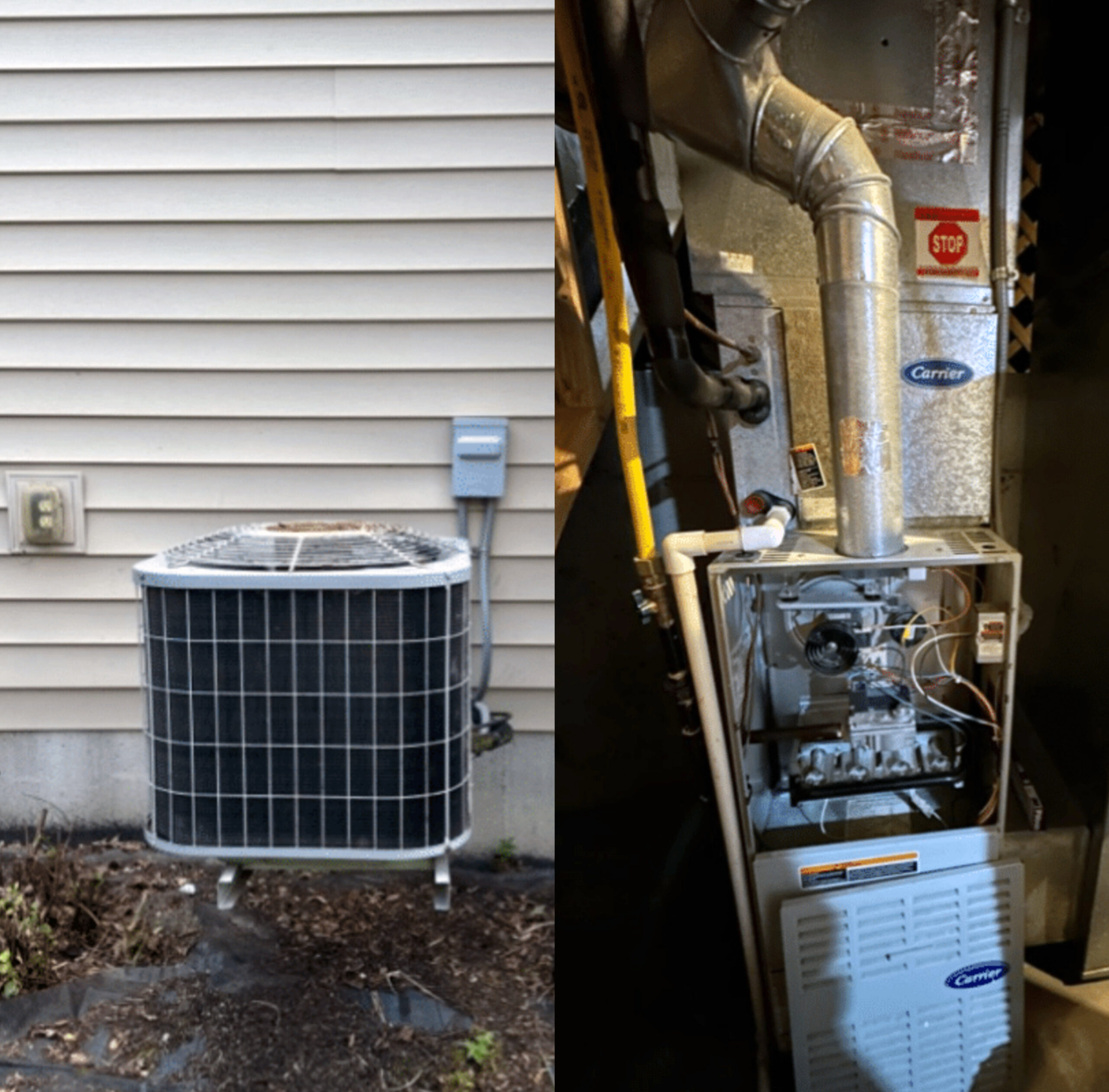 Old Carrier AC and 80% Natural Gas Furnace