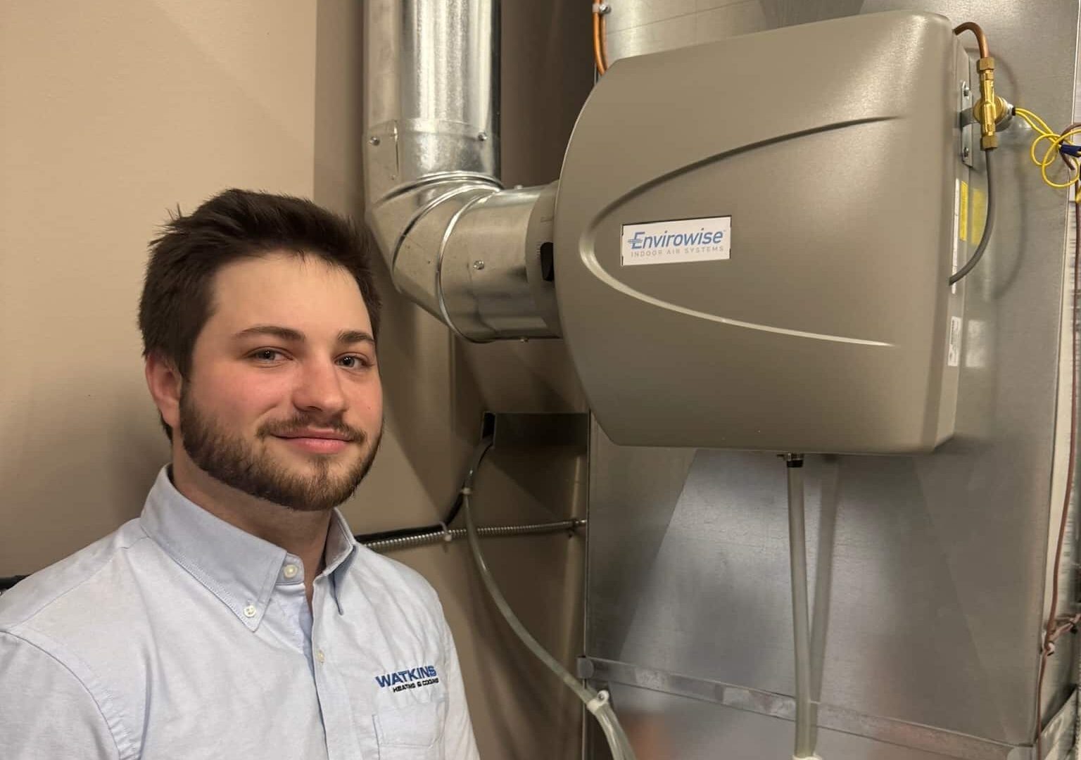 Watkins HVAC Tech with Humidifier