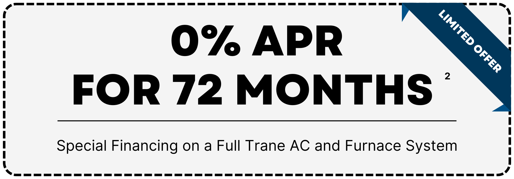 Trane 0% APR Financing Coupon
